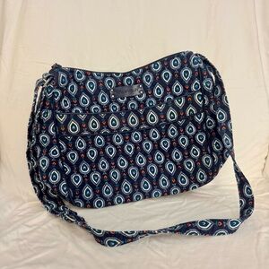 Vera Bradley Blue Marrakesh Motif Crossbody Satchel Bag